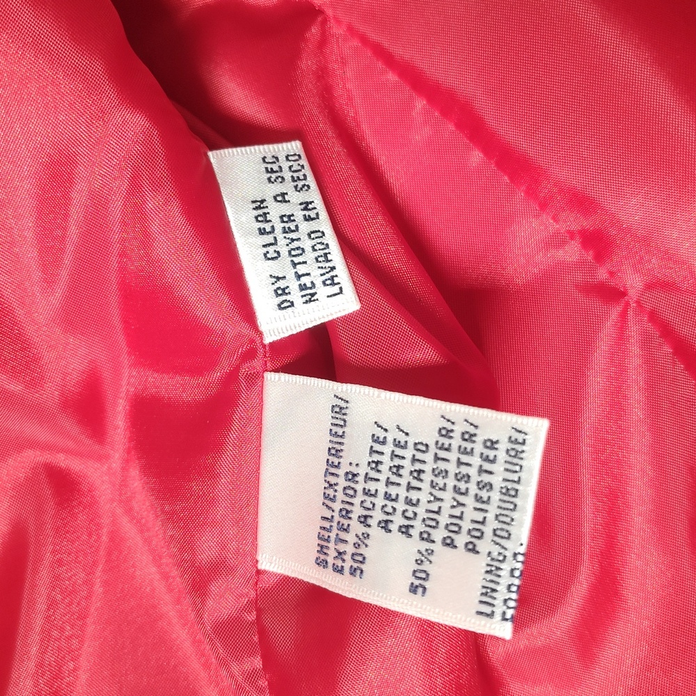 Vintage Rena Rowan for Saville bright red double breasted blazer jacket 4 - Picture 12 of 13